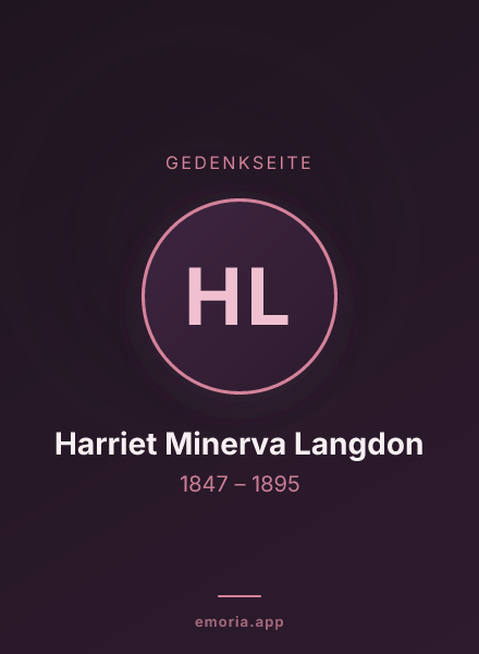 Gedenkportrait von Harriet Minerva Langdon