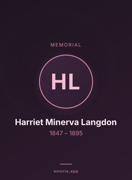 Memorial portrait of Harriet Minerva Langdon
