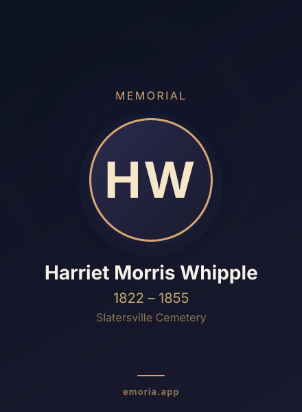 Memorial portrait of Harriet Morris Whipple
