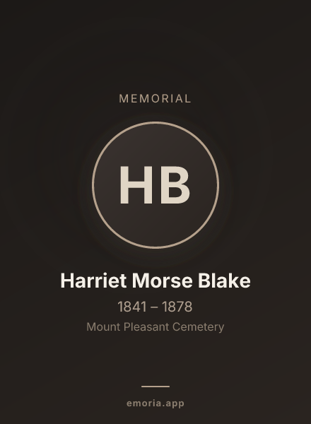 Memorial portrait of Harriet Morse Blake
