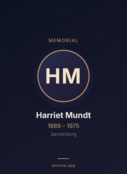 Memorial portrait of Harriet Mundt