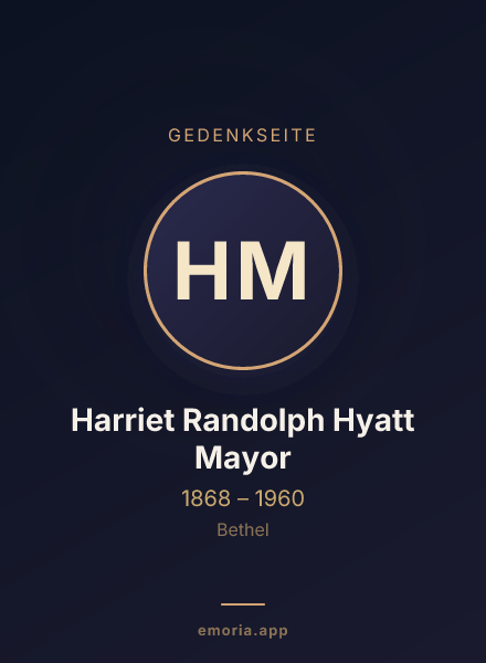 Gedenkportrait von Harriet Randolph Hyatt Mayor