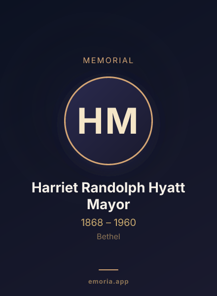 Memorial portrait of Harriet Randolph Hyatt Mayor