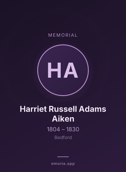 Memorial portrait of Harriet Russell Adams Aiken