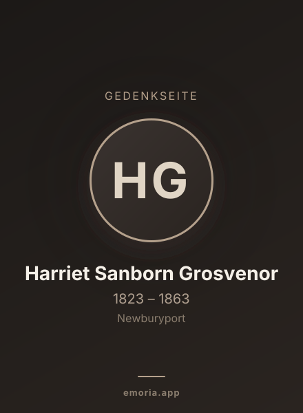 Gedenkportrait von Harriet Sanborn Grosvenor
