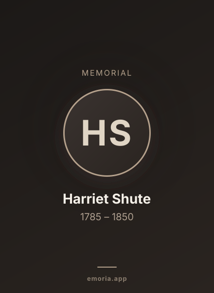 Memorial portrait of Harriet Shute