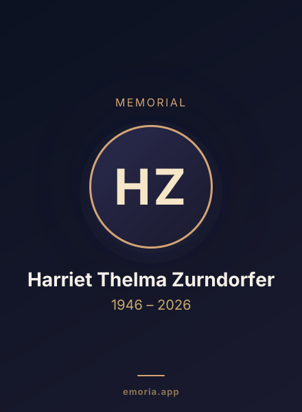 Memorial portrait of Harriet Thelma Zurndorfer