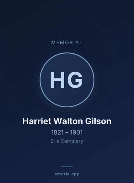 Memorial portrait of Harriet Walton Gilson