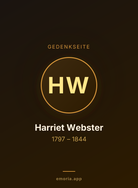 Gedenkportrait von Harriet Webster