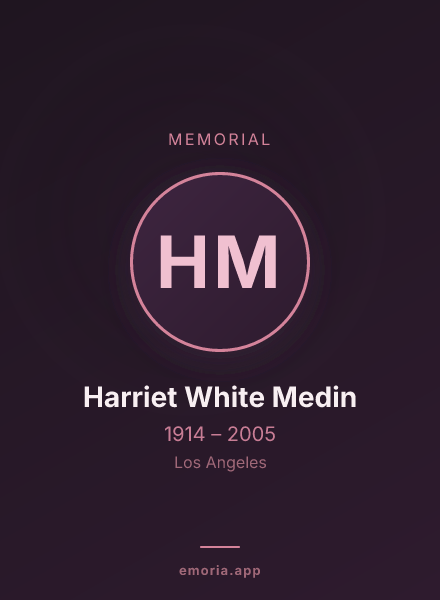 Memorial portrait of Harriet White Medin