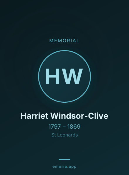 Memorial portrait of Harriet Windsor-Clive