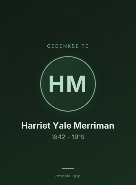 Gedenkportrait von Harriet Yale Merriman