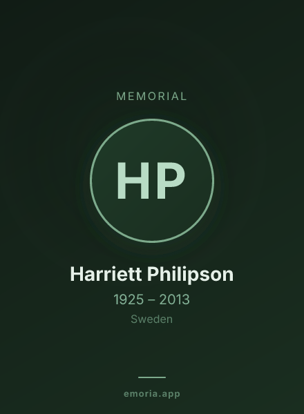 Memorial portrait of Harriett Philipson
