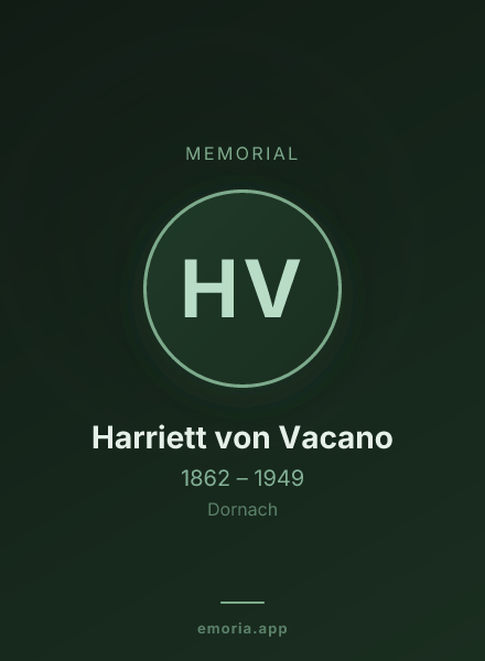 Memorial portrait of Harriett von Vacano