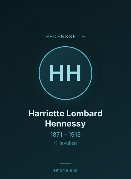Gedenkportrait von Harriette Lombard Hennessy