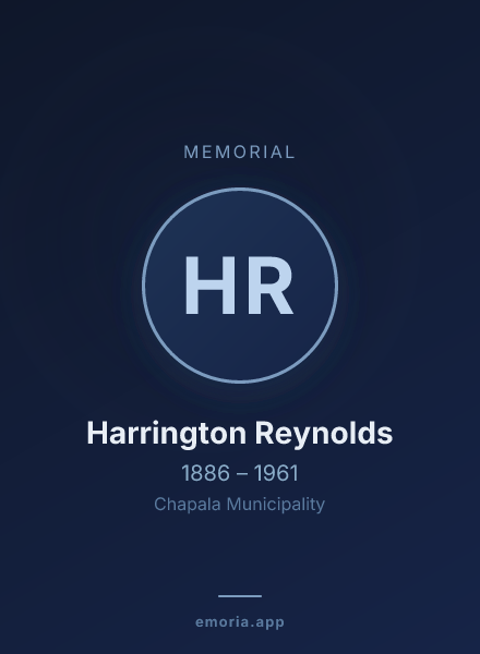 Memorial portrait of Harrington Reynolds
