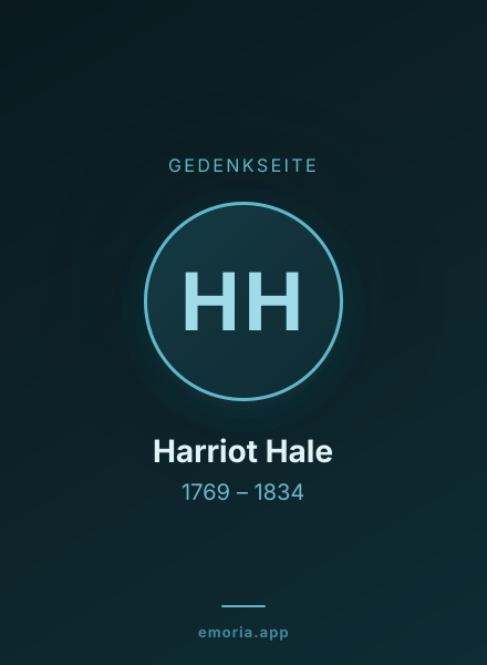 Gedenkportrait von Harriot Hale