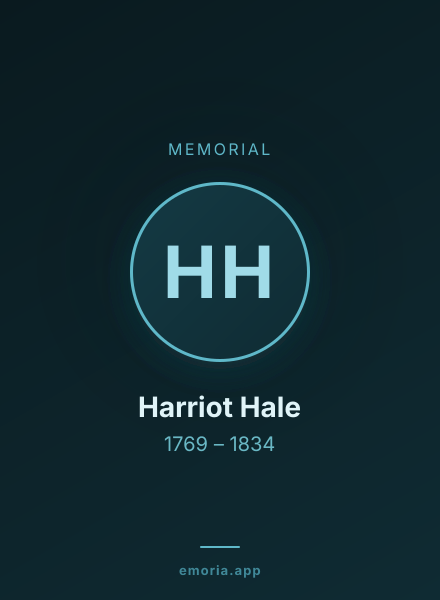 Memorial portrait of Harriot Hale