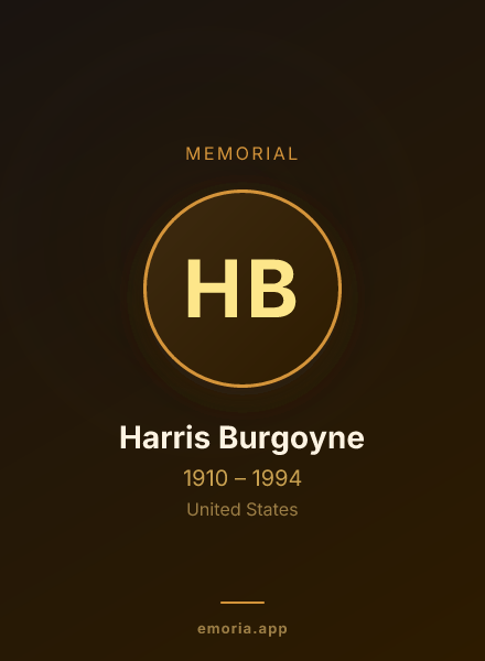Memorial portrait of Harris Burgoyne