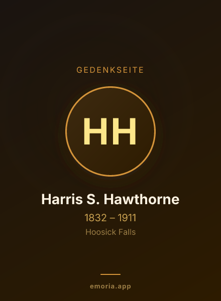 Gedenkportrait von Harris S. Hawthorne