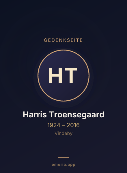 Gedenkportrait von Harris Troensegaard