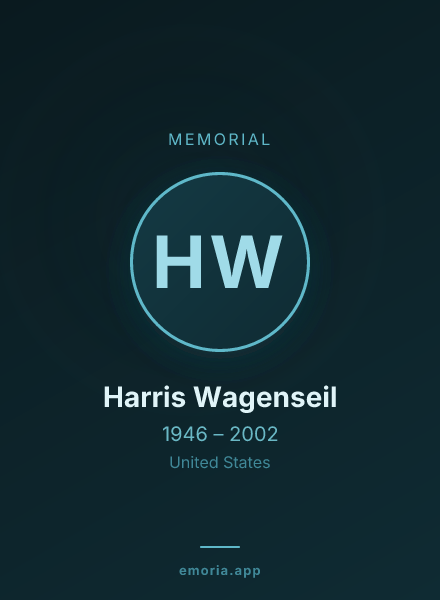 Memorial portrait of Harris Wagenseil