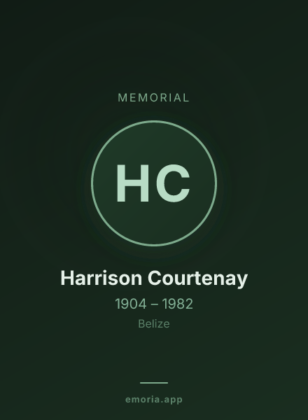 Memorial portrait of Harrison Courtenay
