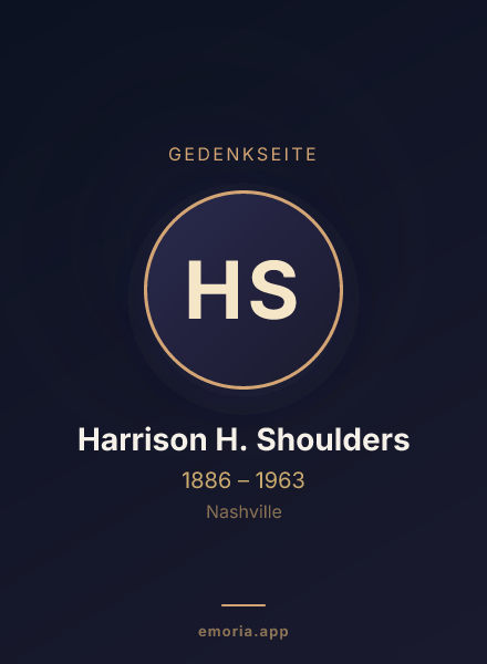 Gedenkportrait von Harrison H. Shoulders