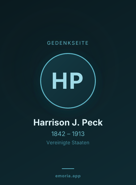 Gedenkportrait von Harrison J. Peck