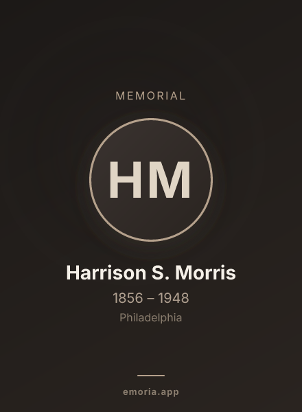 Memorial portrait of Harrison S. Morris