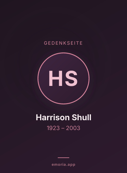 Gedenkportrait von Harrison Shull