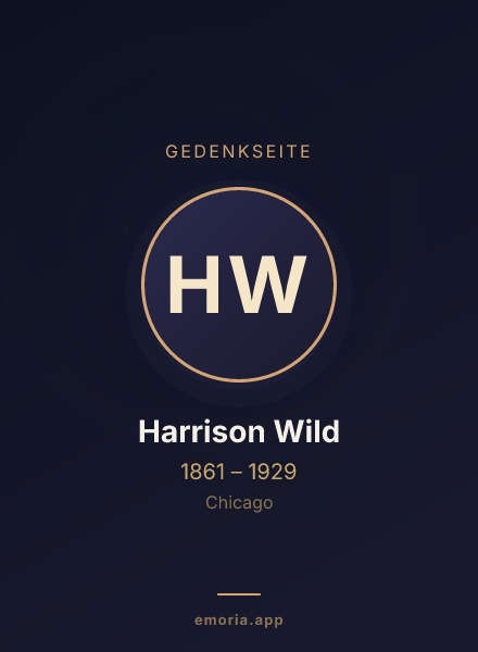 Gedenkportrait von Harrison Wild