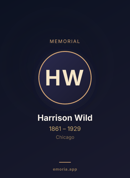 Memorial portrait of Harrison Wild