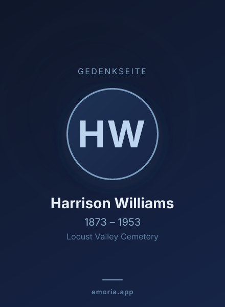 Gedenkportrait von Harrison Williams