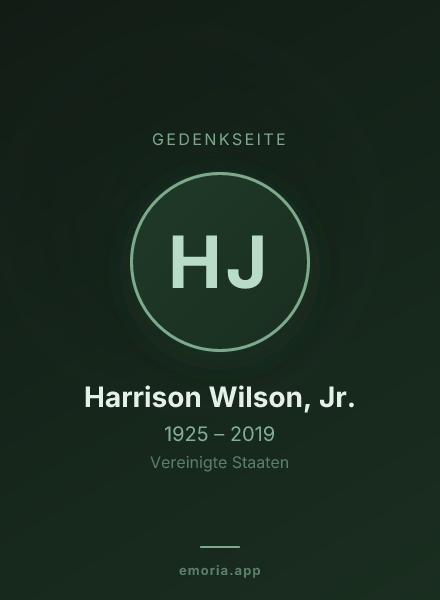 Gedenkportrait von Harrison Wilson, Jr.