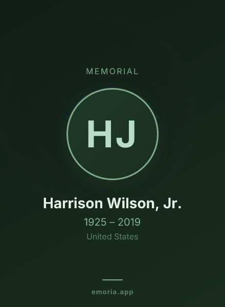 Memorial portrait of Harrison Wilson, Jr.