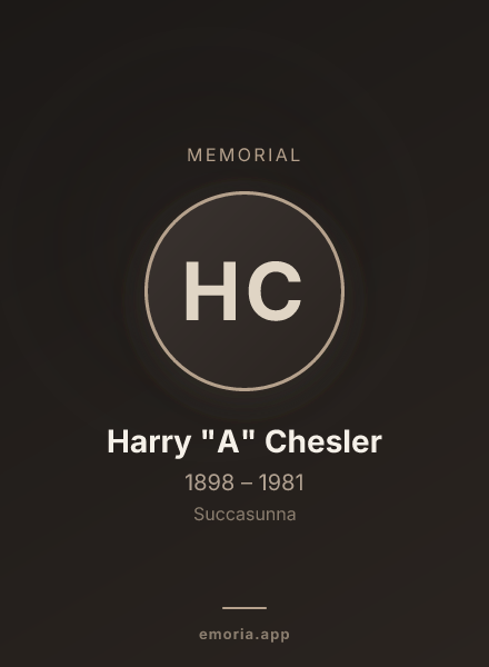 Memorial portrait of Harry "A" Chesler