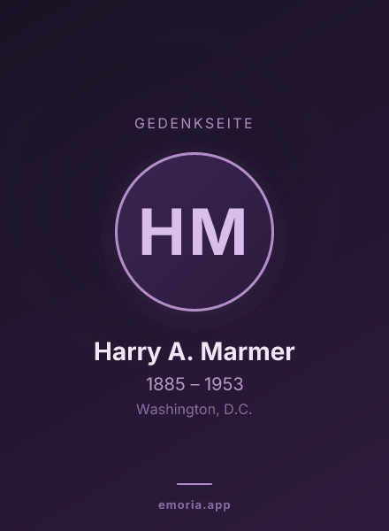 Gedenkportrait von Harry A. Marmer