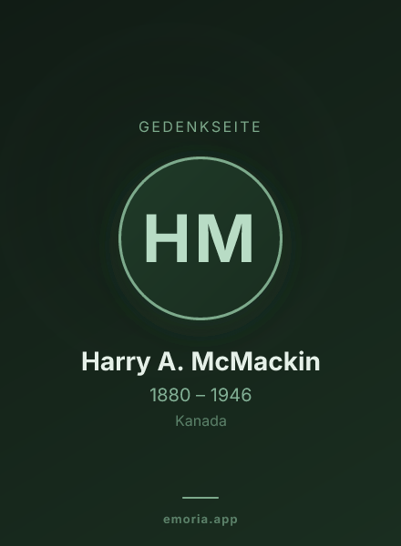 Gedenkportrait von Harry A. McMackin
