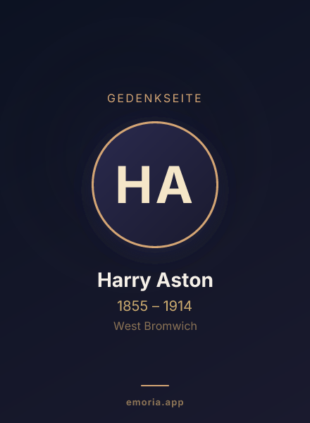 Gedenkportrait von Harry Aston