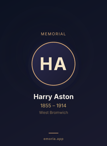 Memorial portrait of Harry Aston