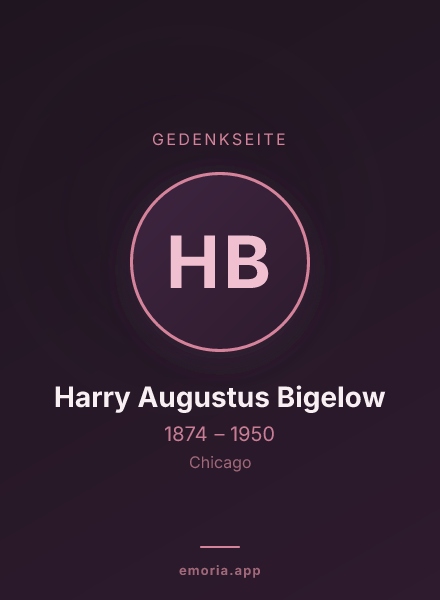 Gedenkportrait von Harry Augustus Bigelow