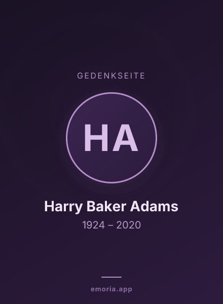 Gedenkportrait von Harry Baker Adams
