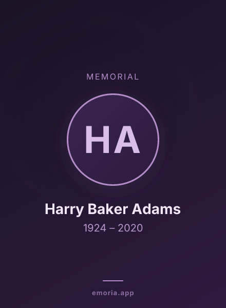 Memorial portrait of Harry Baker Adams