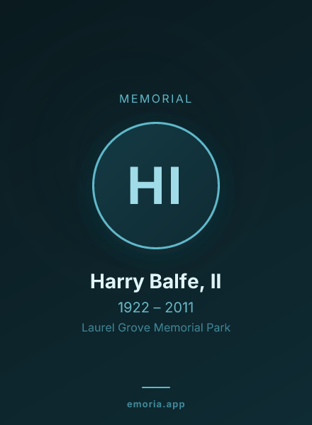 Memorial portrait of Harry Balfe, II