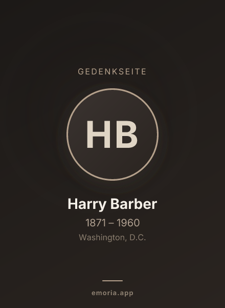 Gedenkportrait von Harry Barber