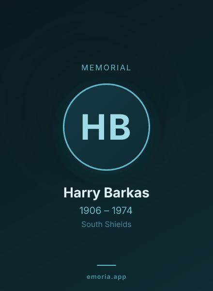 Memorial portrait of Harry Barkas