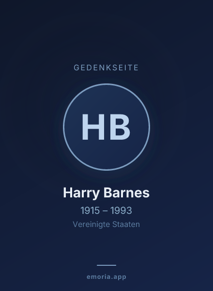 Gedenkportrait von Harry Barnes
