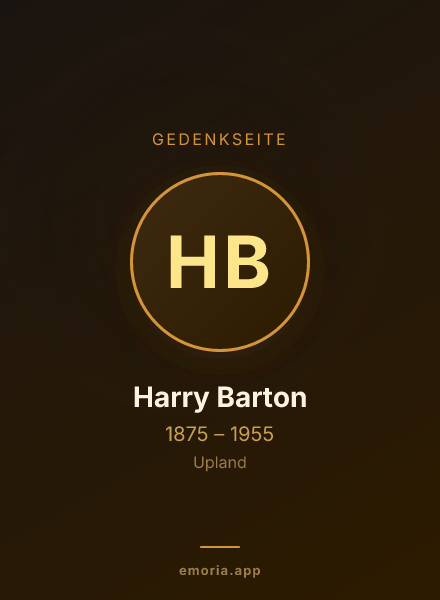 Gedenkportrait von Harry Barton