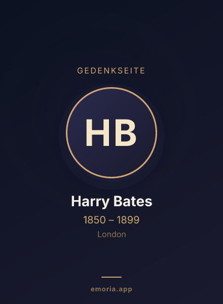 Gedenkportrait von Harry Bates